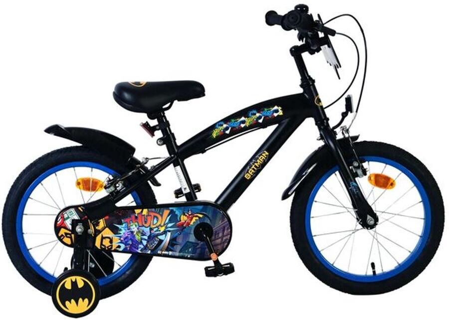 Jongensfiets Kinderfiets Batman Kinderfiets Jongens 16 inch Zwart 2 handremmen