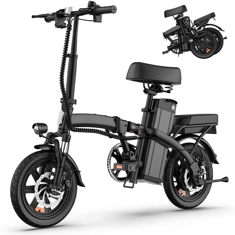 JOOBIKE F1L E-bike 40km actieradius 48V 7.5Ah accu Topsnelheid 25 km u zwart
