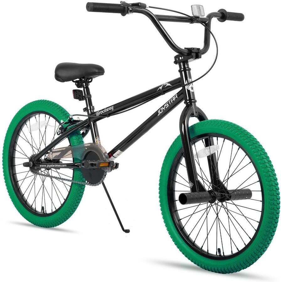 JOYSTAR Brockway BMX fiets 20 inch voor beginners Hi-Tensile stalen frame groen Geschikt voor buitenactiviteiten in de lente