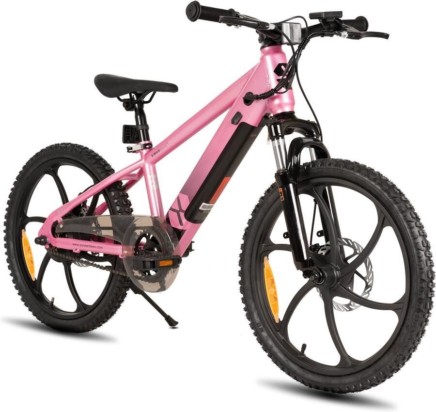 JOYSTAR Elektrische Fiets E-Bike – 20 Inch – Voor Kinderen Tieners – 250W Motor – 1 Versnelling – Bladwiel – Mechanische Schijfremmen – Roze