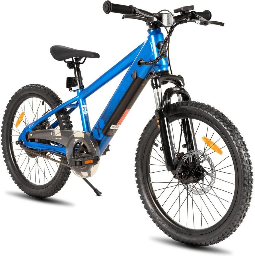 JOYSTAR Elektrische Fiets E-Bike – 20 Inch – Voor Kinderen Tieners – 250W Motor – 1 Versnelling – Spaakwiel – Mechanische Schijfrem – Blauw