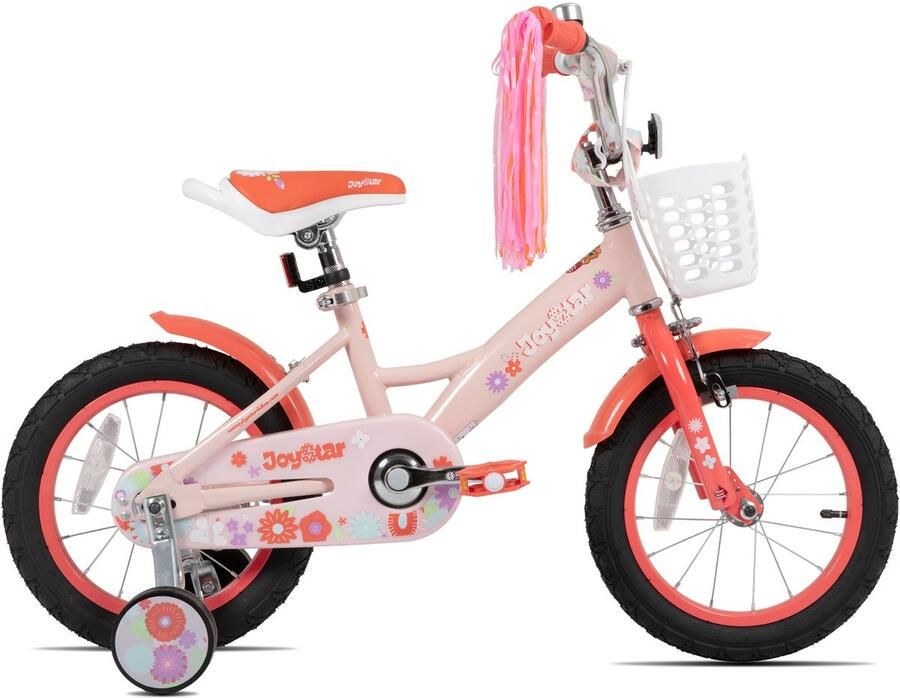 JOYSTAR Little Violet Kinderfiets voor Meisjes 12 Inch Met Stuurslingers Oranje