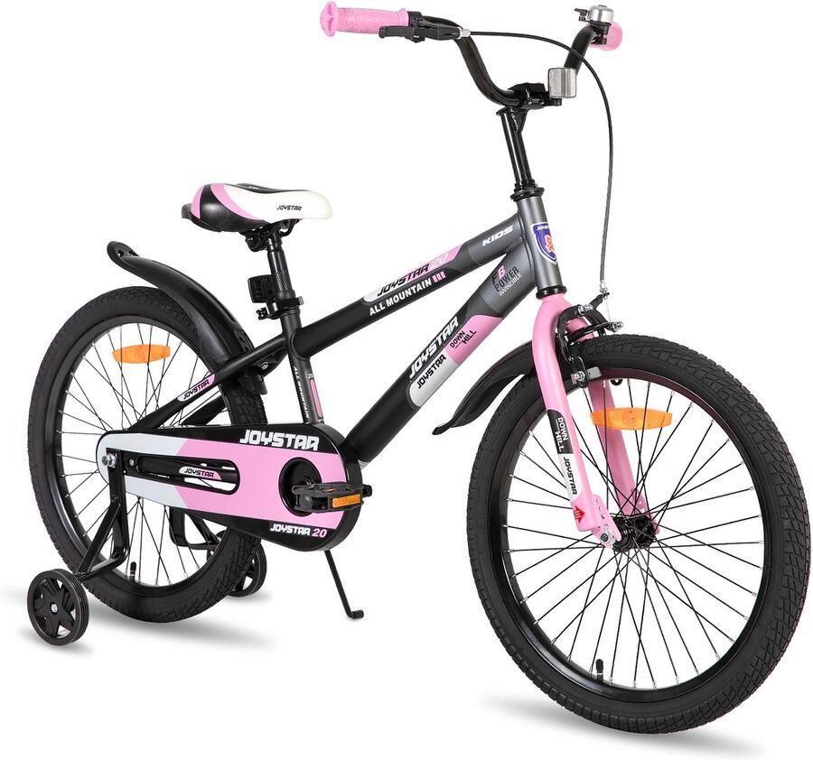 JOYSTAR New Berry Kinderfiets 20 Inch Voor & (7-13 Jaar) Inclusief Zijwieltjes Roze
