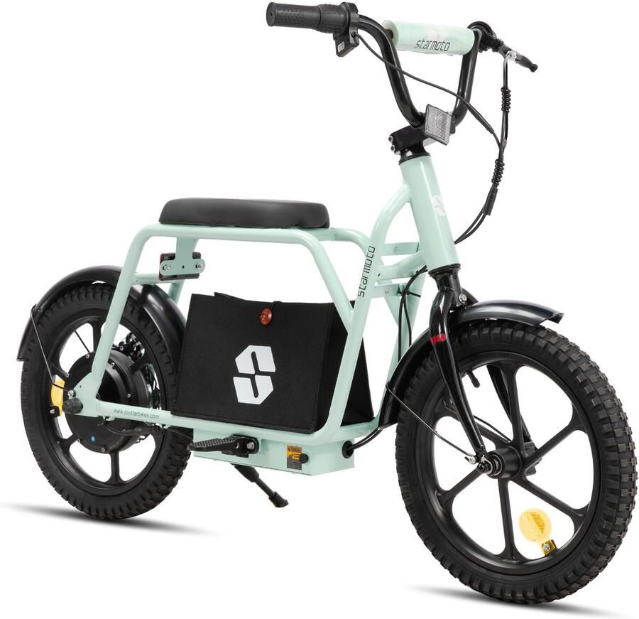 JOYSTAR Starmoto Elektrische Step met Zadel voor Kinderen & Tieners (6-12 Jaar) 250W Motor Max. 25 km u 16 Inch Wielen Groen