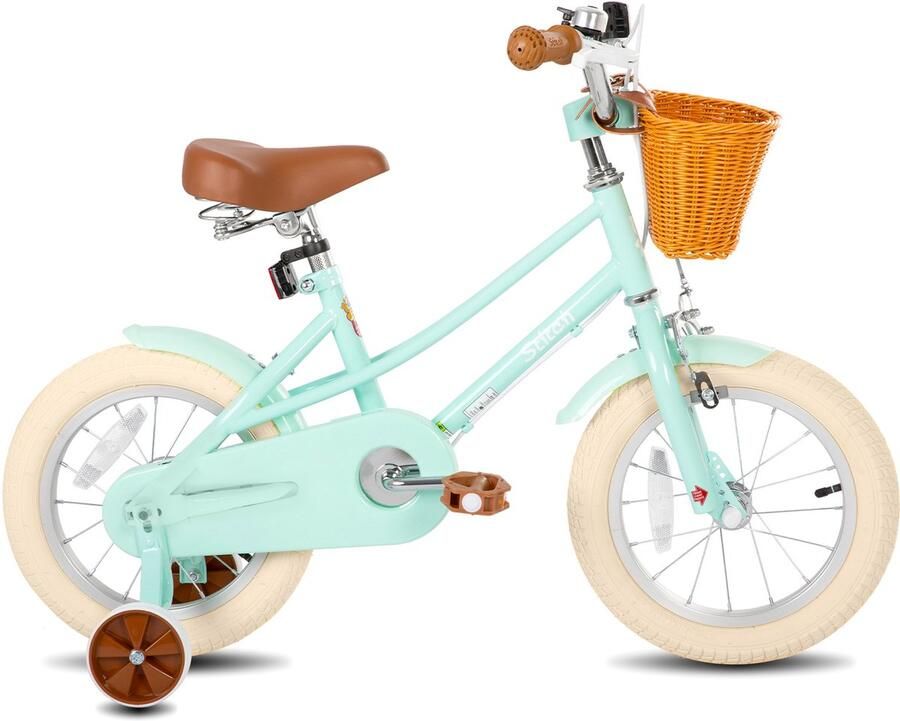 JOYSTAR STITCH Meisjesfiets 14 inch Met Zijwieltjes & Mandje Voor kinderen 3-5 jaar