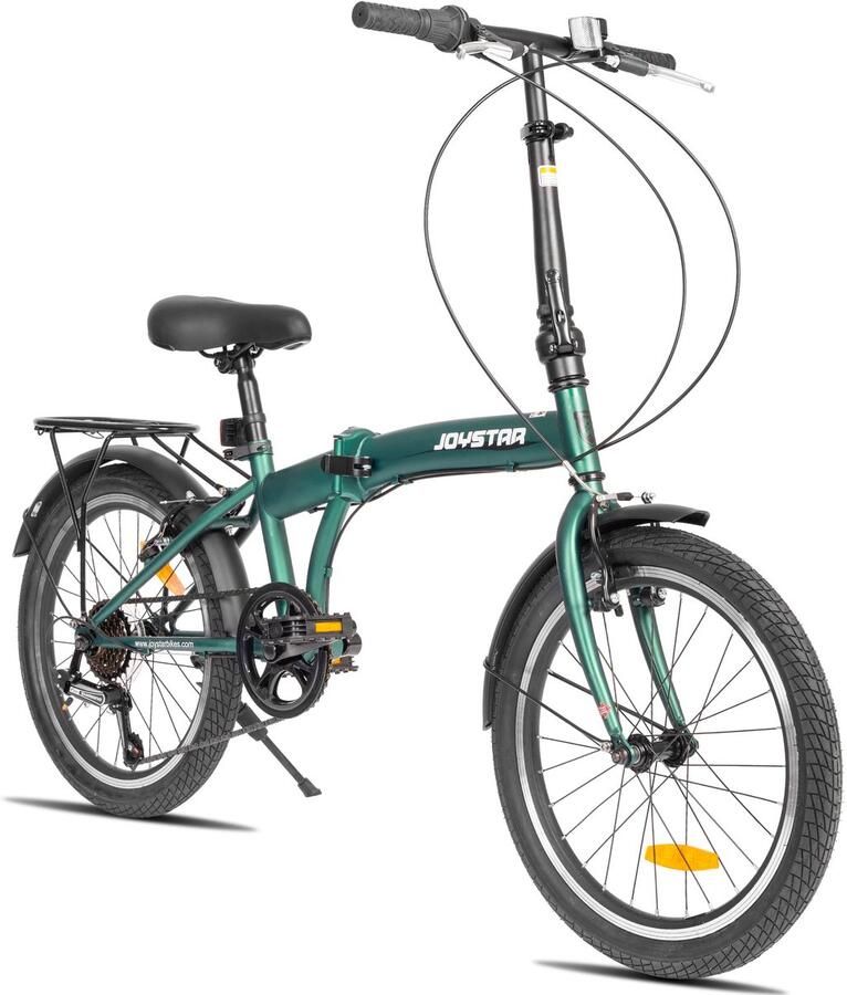 JOYSTAR Vouwfiets Shi o 6v 20 inch Plooifiets Folding Bike V-rem Groente Geschikt voor buitenactiviteiten in de lente