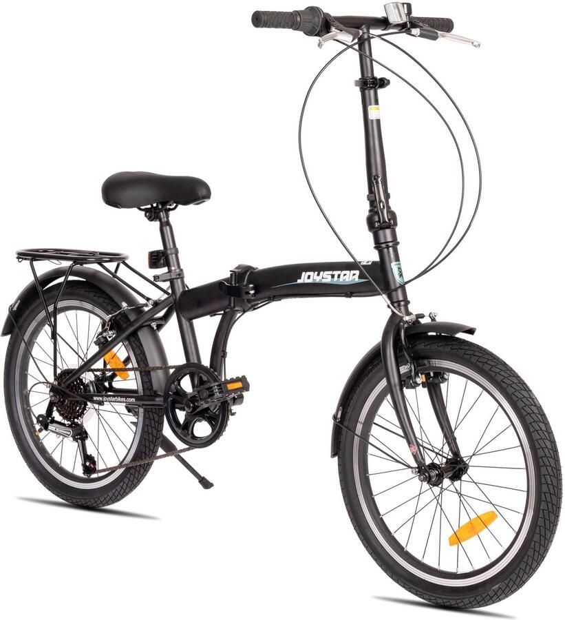 JOYSTAR Vouwfiets Shi o 6v 20 inch Plooifiets Folding Bike V-rem - Zwart Geschikt voor buitenactiviteiten in de lente