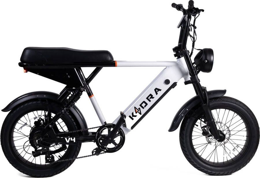 Kadra V4 – Elektrische Fatbike E-Bike – Nieuw Model – Wit – 250W Motor – Max 25 km u – 7 Versnellingen