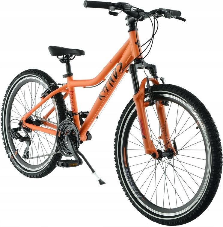 Kands Dragon – Kinderfiets – 24 inch – 18 versnellingen – Shimano – V-brake – 130-165 cm – Oranje – Jongen