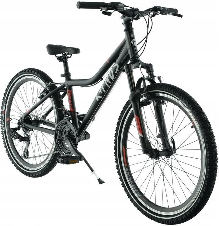 Kands Dragon – Kinderfiets – 24 inch – 21 versnellingen – Shimano – V-brake – 130-165 cm – Zwart – Jongen