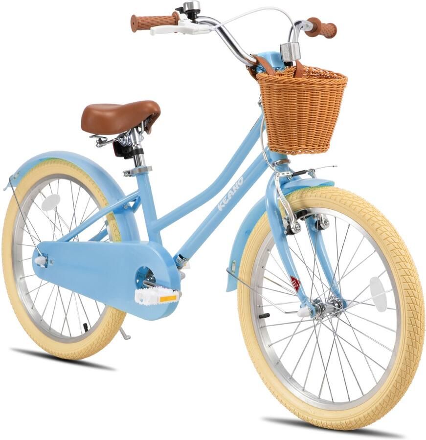 Keano 20 Inch Kinderfiets voor Meisjes 7-10 Jaar met Standaard Kinderfiets Blauw