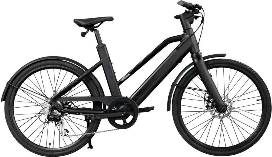 Keskin Bike Keskin cBike1V Elektrische Fiets – 36V 12Ah Accu (432Wh) – Achterwielmotor – Actieradius tot 70 km – 26×1.75 Inch Banden – LCD Display – Shi o 8 Versnellingen – Schijfrem – Stadsfiets – Max. Belastbaar 120 kg – Zwart Mat