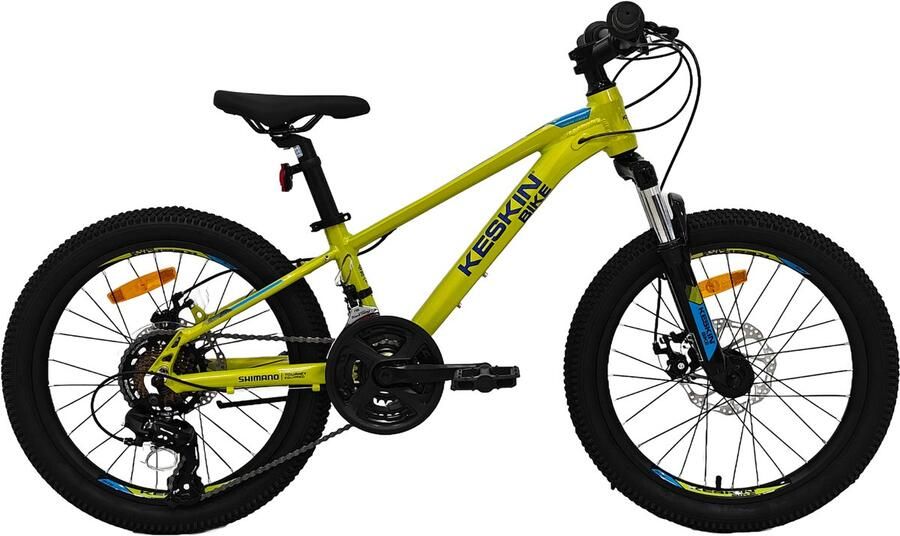 Keskin Bike Keskin MTB1 kinderfiets 20 inch – 21 versnellingen met schijfrem voor en achter – kinderfiets voor 6 7 en 8 jaar – 20 inch fiets voor en – neongroen