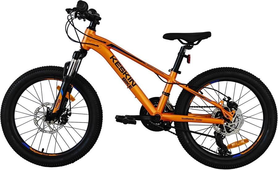 Keskin Bike Keskin MTB1 kinderfiets 20 inch – 21 versnellingen met schijfrem voor en achter – kinderfiets voor 6 7 en 8 jaar – 20 inch fiets voor en – oranje