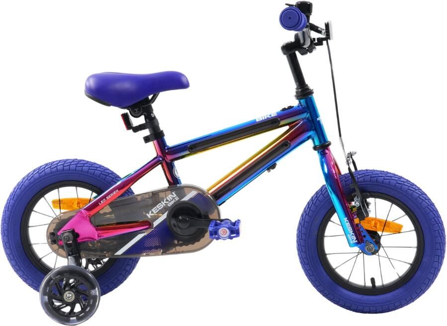 Keskin Bike s Kinderfiets 12 16 18 inch met LED-verlichting voor en 3–7 jaar