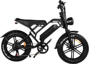 Kick&Move V20 Fatbike Elektrische Fiets Elektrische fatbike E Bike 15 Ah Accu 250W motor 2023 model Zwart