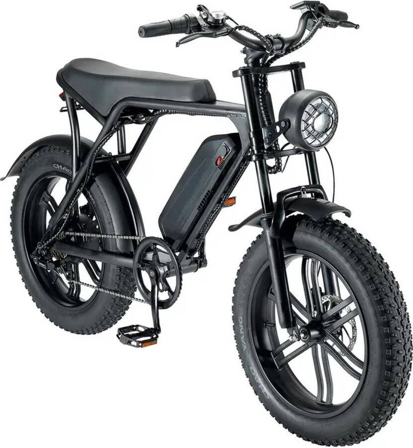 Kick&Move V8 Fatbike – E-Fatbike – Elektrische Fiets – Elektrische Fatbike – Fatbike Electrisch – 250W Vermogen – Shi o 7 Versnellingen – Zwart - Foto 1