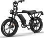 Kick&Move V8 Fatbike – E-Fatbike – Elektrische Fiets – Elektrische Fatbike – Fatbike Electrisch – 250W Vermogen – Shi o 7 Versnellingen – Zwart - Thumbnail 2