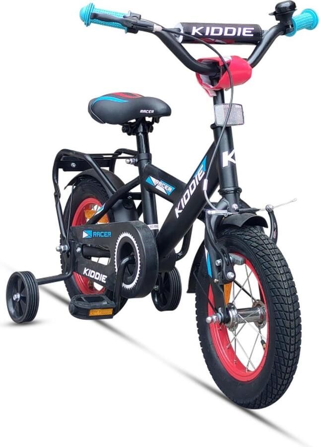 Kiddie Kinderfiets Boy 12'' Black Blue Red