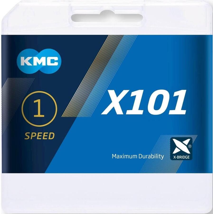 KMC Ketting single speed X101 Silver 112 schakels zilver