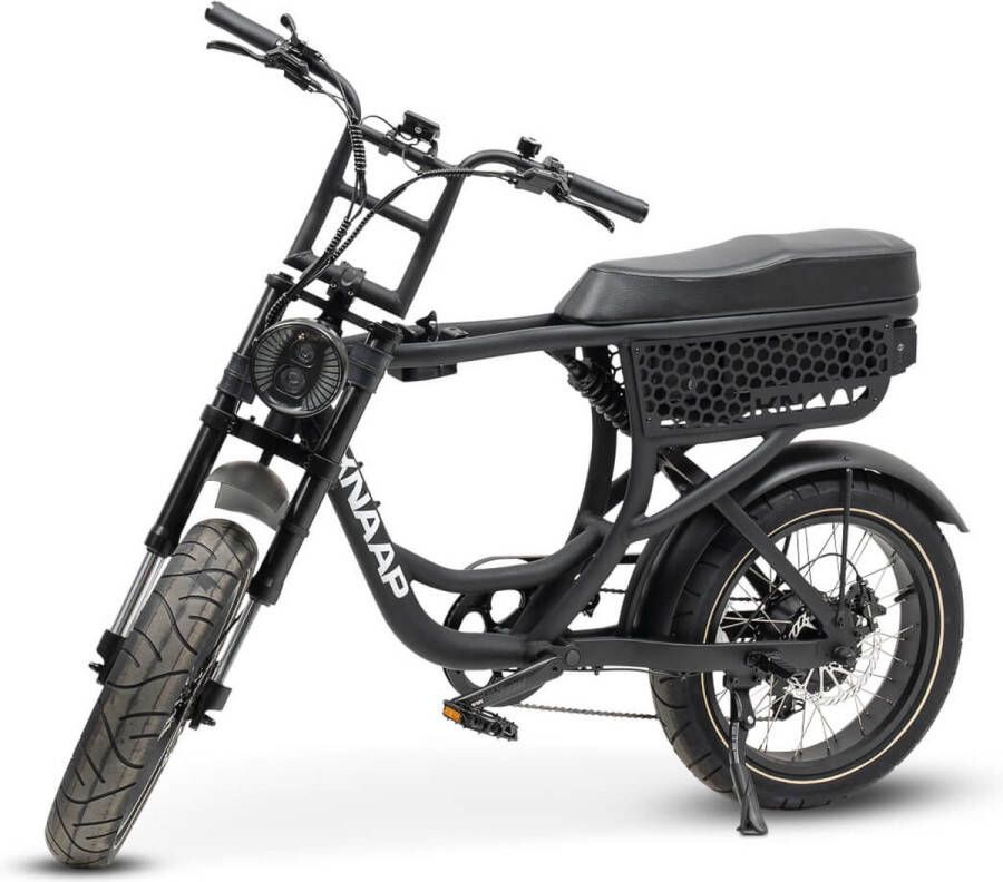 KNAAP BIKES KNAAP BCN BLACK + Front crate + Crate Elektrische fatbike Rijklaar 2 jaar garantie Lid van RAI vereniging