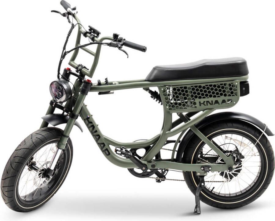 KNAAP BIKES KNAAP BCN DEEP GREEN + Front rack + Crate Elektrische fatbike Rijklaar 2 jaar garantie Lid van RAI vereniging