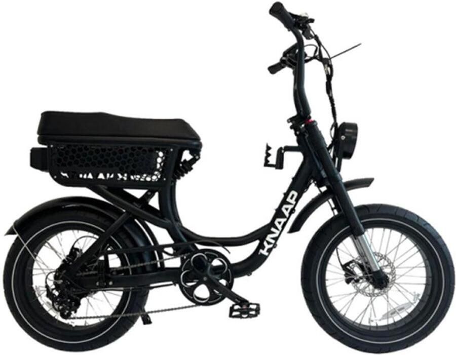 KNAAP BIKES LON Elektrische Fatbike 20 inch 250W motor Actieradius tot 80 km 7 versnellingen Hydraulische schijfrem Zwart