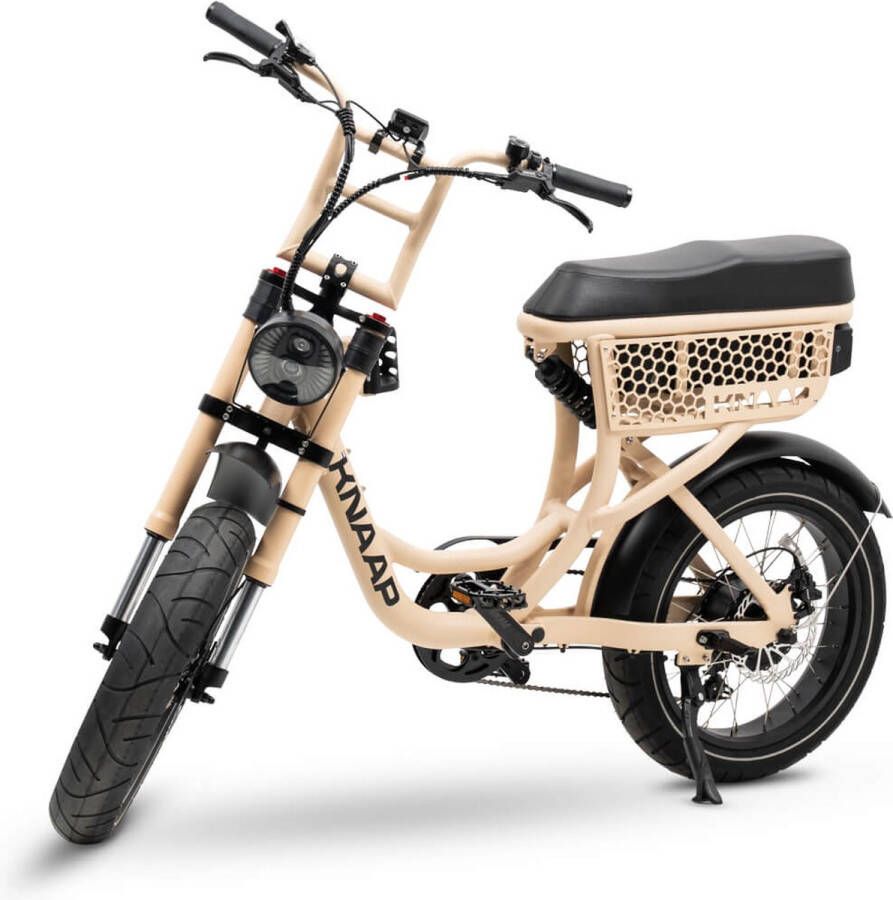 KNAAP BIKES KNAAP LON SAND + Front rack + Crate Elektrische fatbike Rijklaar 2 jaar garantie Lid van RAI vereniging