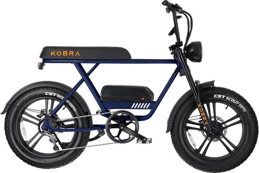 Kobra V1.2 Fatbike Blauw 250W Elektrische Fatbike