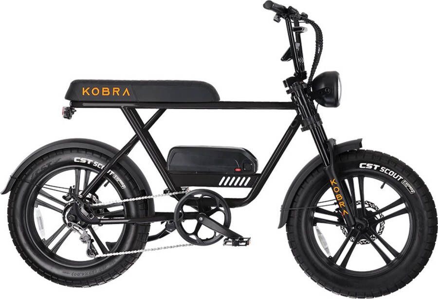 Kobra V1.2 Fatbike Zwart 250W Elektrische Fatbike