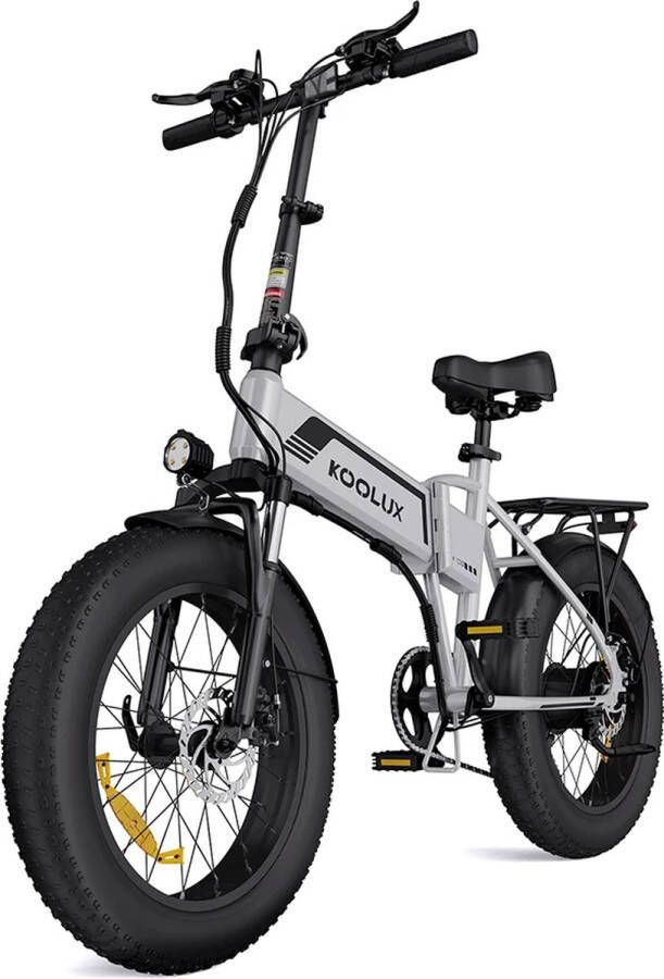 Koolux Elektrische Fiets BK10S 20*4.0 Inch Fat Tire City Commuter EBike met Afneembare 48V 13Ah Lithium Batterij Opvouwbaar E-Bike met 250W Motor 7 Versnellingen IP54 Waterdicht