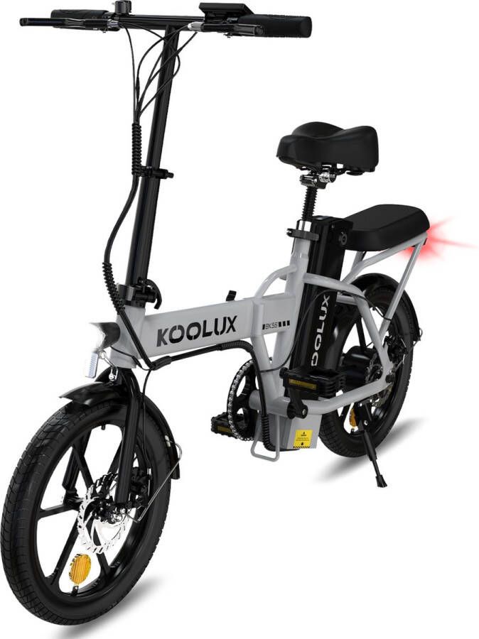 Koolux Elektrische Fiets BK5S 16*3.0 Inch Fat Tire City Commuter EBike met Afneembare 36V 10.4Ah Lithium Batterij Opvouwbaar E-Bike met 250W Motor