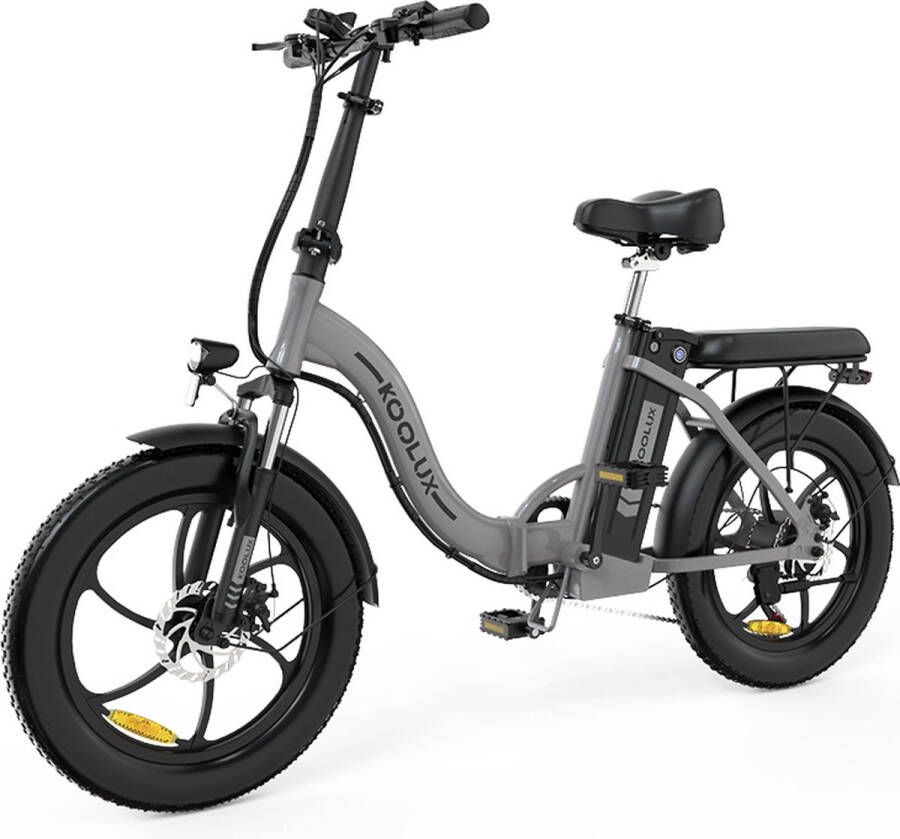 Koolux Elektrische Fiets BK6S 20*3.0 Inch Fat Tire City Commuter EBike met Afneembare 36V 15Ah Lithium Batterij Opvouwbaar E-Bike met 250W Motor 7 Versnellingen IP54 Waterdicht