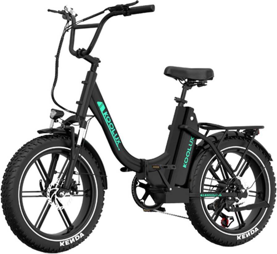 Koolux KL6S Elektrische Vouwfiets E-Bike 20x4.0 Inch banden 48V 15.6Ah Lithium Accu 250W Motor Maximaal snelheid 25km u Maximaal bereik 120km 7-speed versnellingen LCD Scherm Zwart