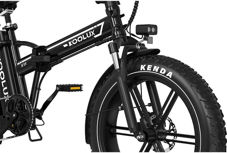 Koolux X11 Elektrische Vouwfiets E-Bike 20 x 4.0 Inch Dikke Banden Dubbele 48V 13+10.4Ah 1120Wh Accu 250W Motor Maximaal 25 u Maximaal bereik 150km Shi o 7-speed versnelling LCD Scherm Zwart Gratis Rijklaar Bezorgd - Foto 2