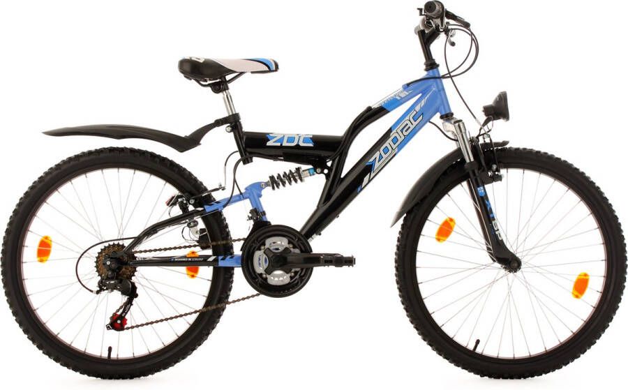 KS Cycling Ks Cycling Fiets 24'' kinderfiets Zodiac zwart blauw FH 38 cm 38 cm