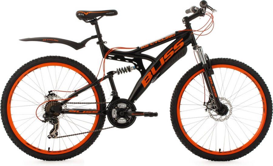 KS Cycling Fiets 26 inch fully-mountainbike Bliss zwart-oranje 47 cm - Foto 2