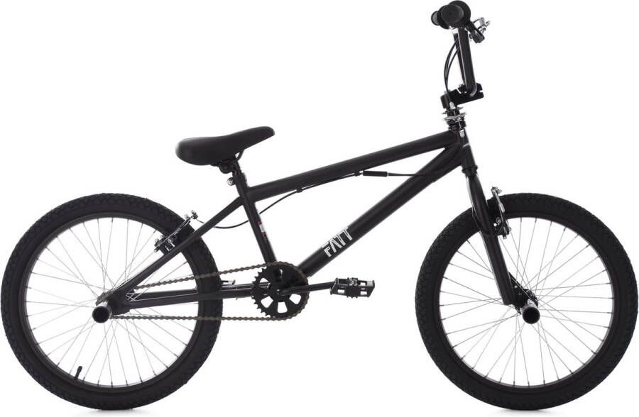 KS Cycling Fiets BMX-fiets 20'' freestyle-BMX Fatt zwart 28 cm