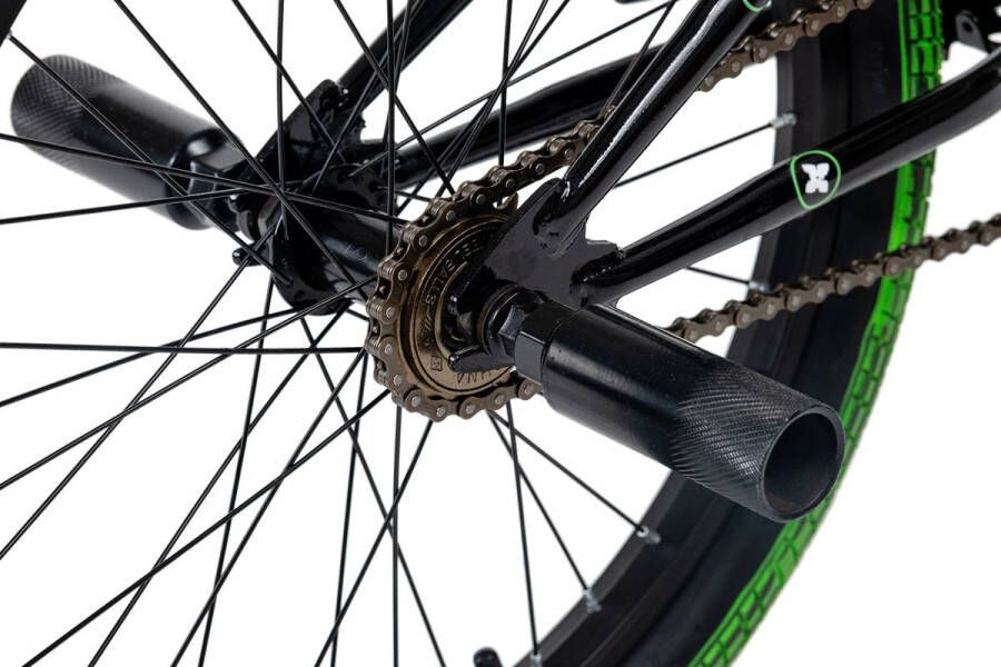 KS Cycling Fiets BMX Freestyle 20'' 23 Circles zwart-groen 25 cm