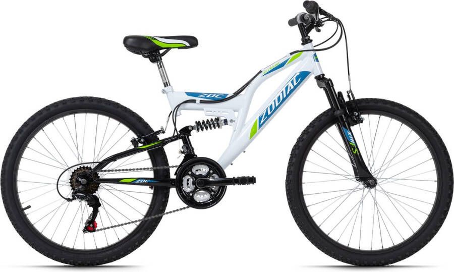 KS Cycling Fiets Kinder-Mountainbike 24'' Zodiac RH 38 cm wit-groen 38 cm