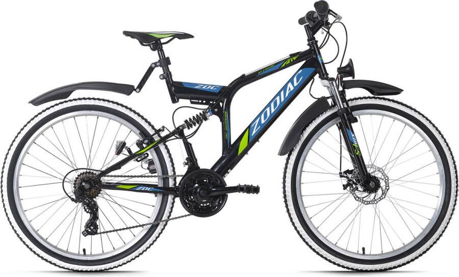 KS Cycling Fiets Mountainbike ATB Volledig 26 Zoll Zodiac zwart-groen 48 cm