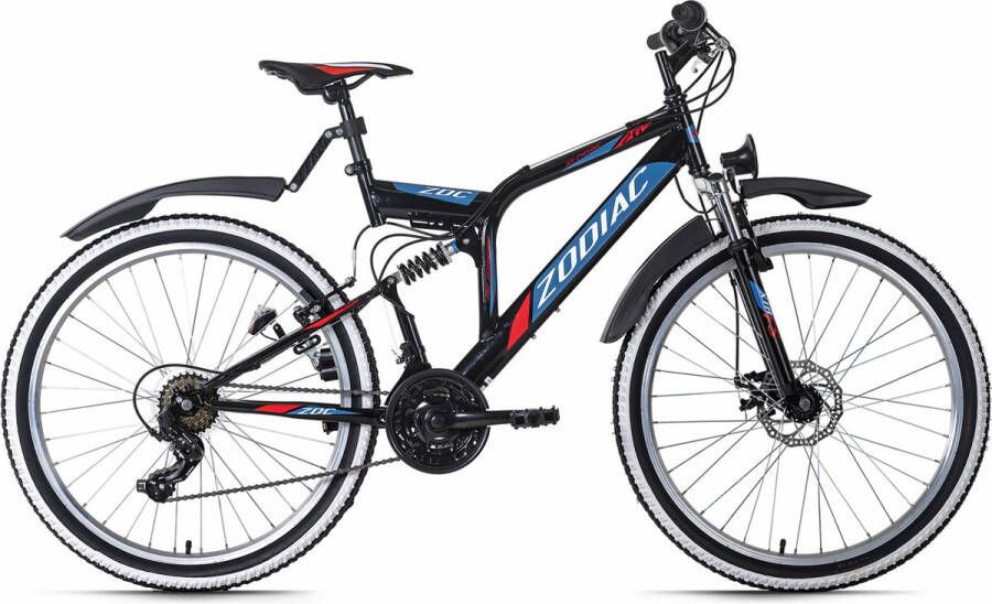 KS Cycling Fiets Mountainbike ATB Volledig 26 Zoll Zodiac zwart-rood 48 cm