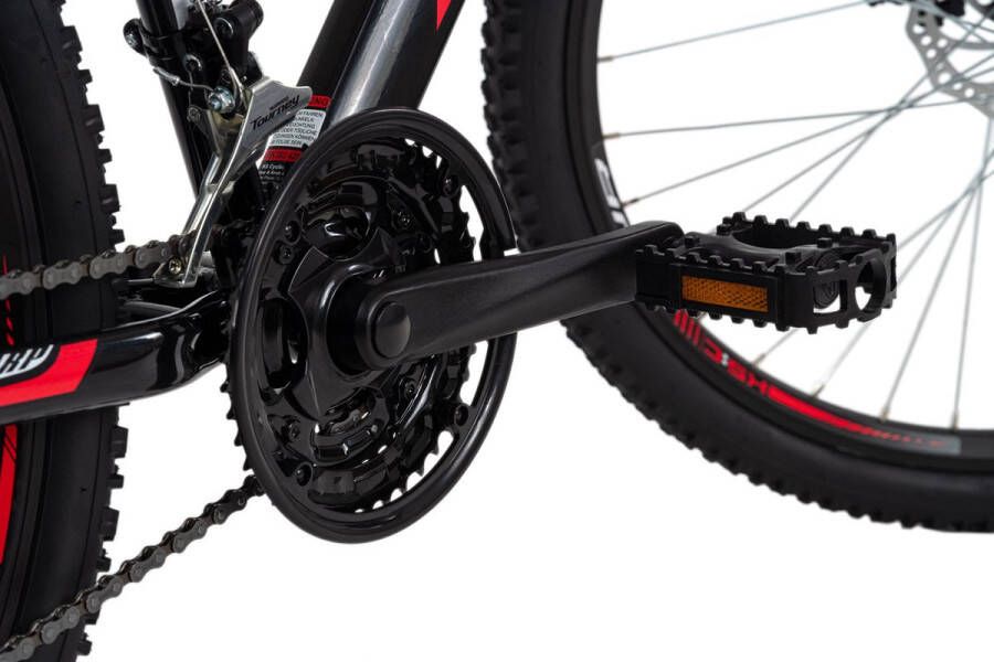 KS Cycling Fiets Mountainbike hardtail 26 inch Sharp zwart-rood