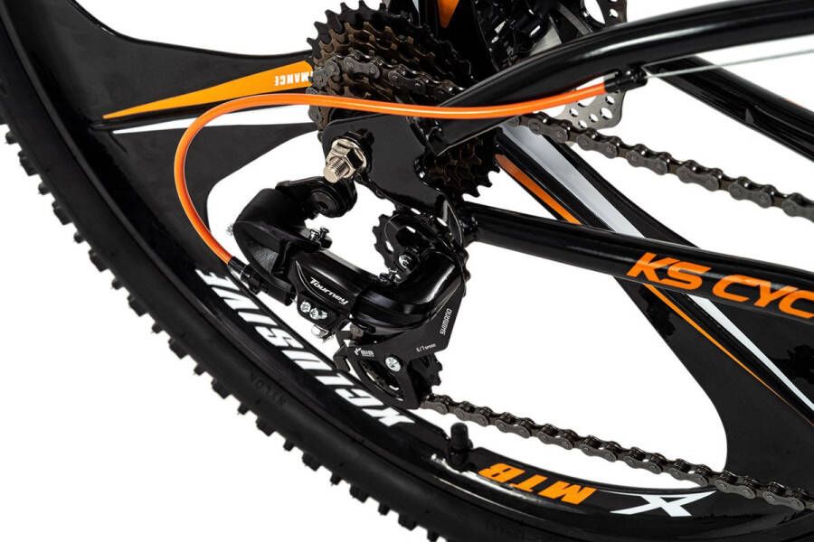 KS Cycling Fiets Mountainbike volledig 26 inch Bliss zwart oranje 47 cm