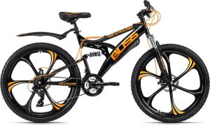 KS Cycling Fiets Mountainbike volledig 26 inch Bliss zwart-oranje 47 cm