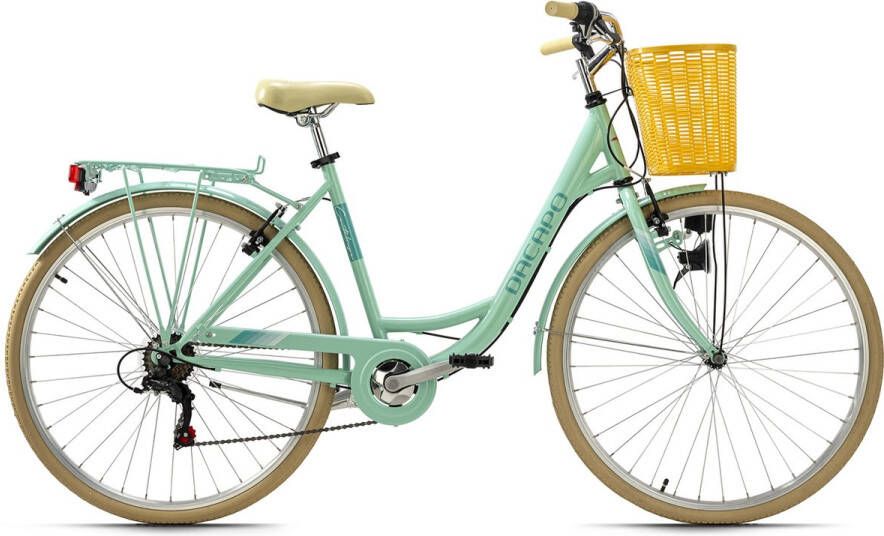 KS Cycling Fiets Stadsfiets 6 versnellingen Cantaloupe 28 inch groen 48 cm