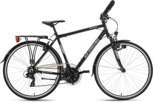 KS Cycling Fiets Trekkingfiets heren 28” Canterbury 21 versnelling zwart multi-positie stuur