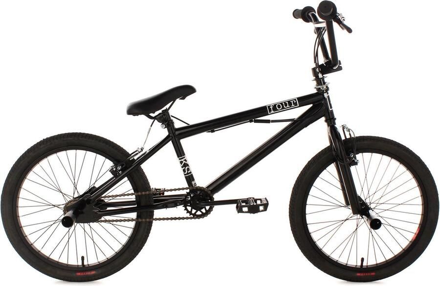 KS Cycling Fiets 20'' freestyle BMX Four zwart 26 cm - Foto 1