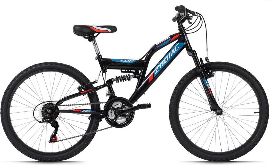 KS Cycling Fiets Kinder-Mountainbike 24'' Zodiac RH 38 cm zwart-rood 38 cm