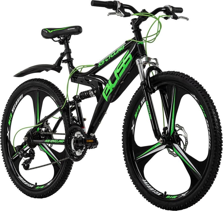 KS Cycling Fiets Mountainbike volledig 26 inch Bliss zwart-groen 47 cm - Foto 2